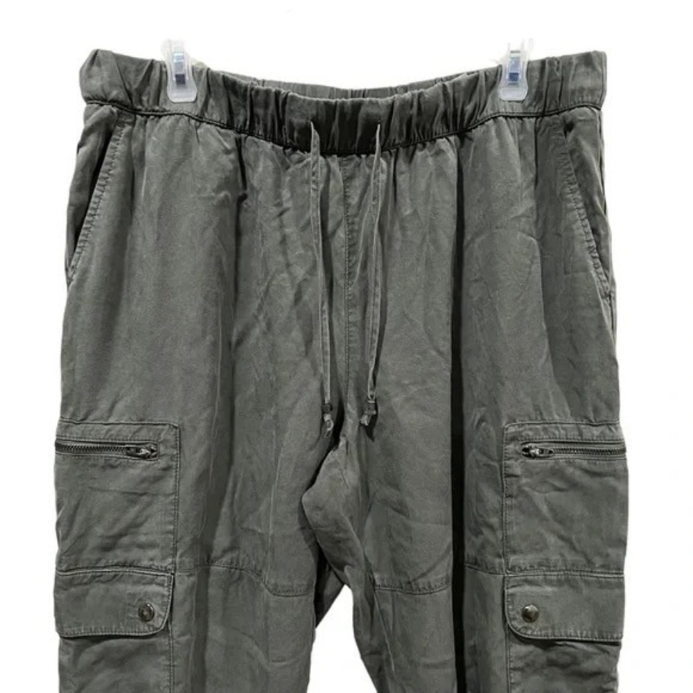 Banana Republic Women's Cargo Jogger‎ Pants L Utility Pockets Drawstring Waist - Picture 7 of 8
